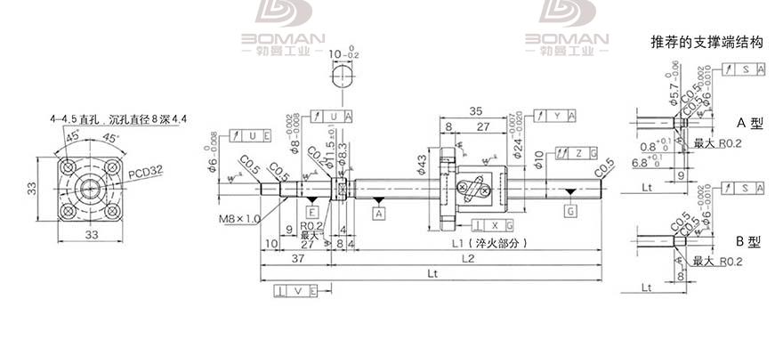 KURODA GP102FDS-AAFR-0320B-C3F 黑田丝杆精度