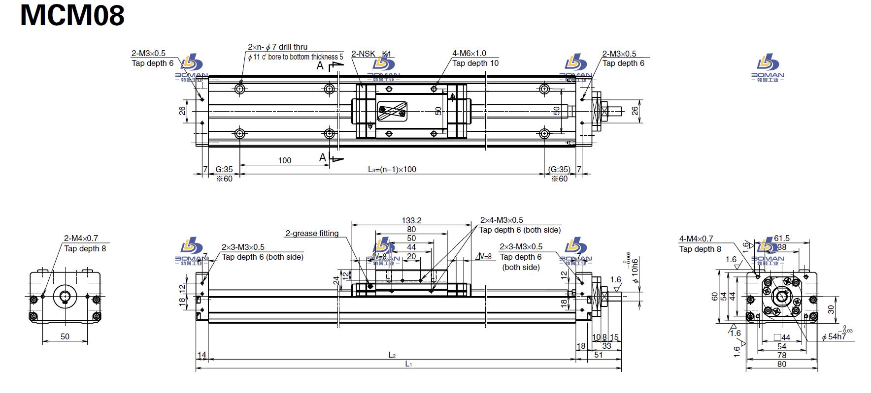 MCM08060H10K00-NSK直線模組
